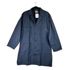Workrite FR Shirt L‎  Navy Long Sleeve ARC Rating MT13 KNL7NV Button Up Mens NEW